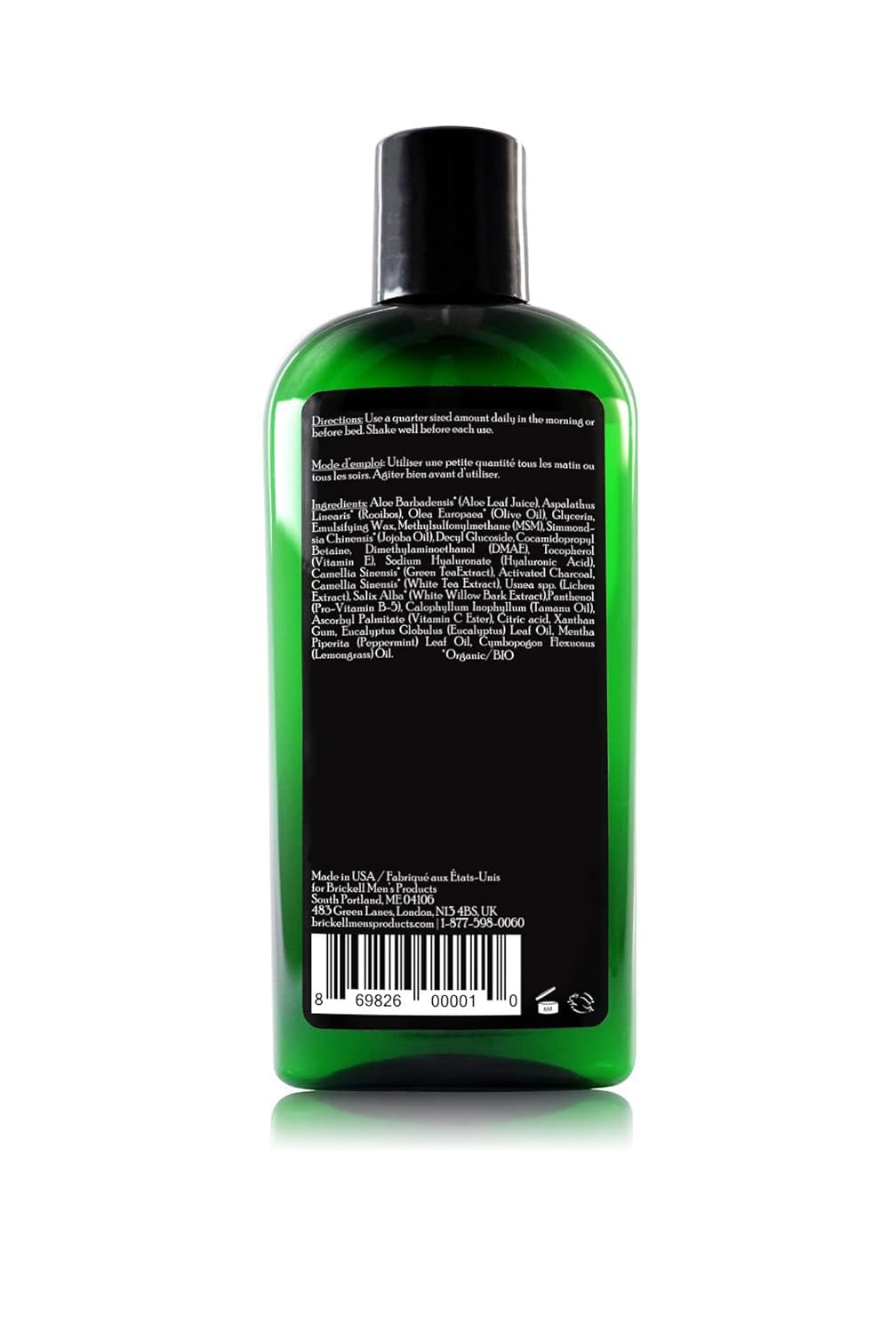 Brickell Men's Purifying Charcoal Face Wash for Men, Natural and Organic Daily Facial Cleanser, 8 Ounce, Scented