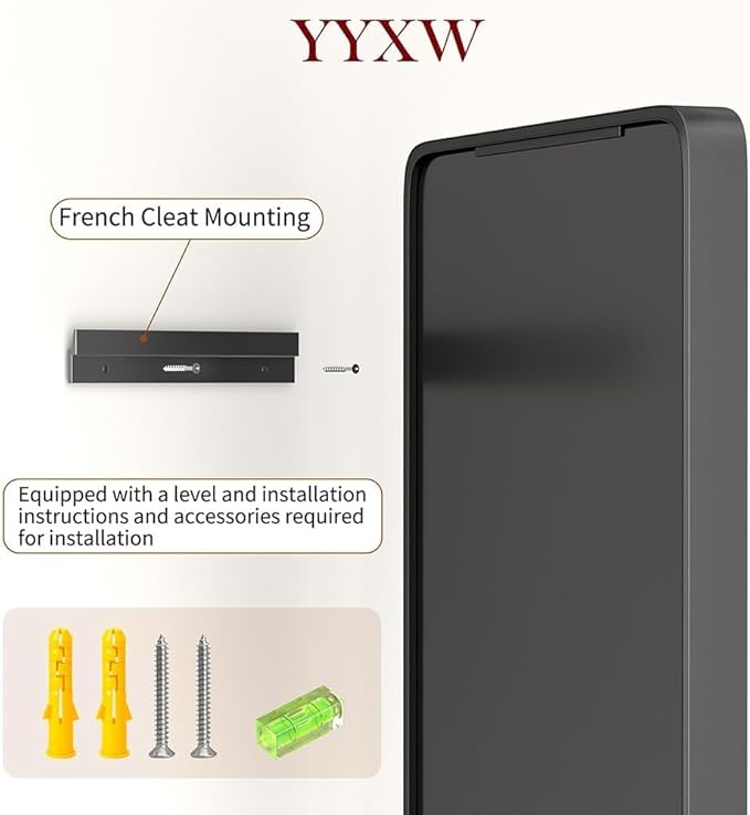 Black Bathroom Mirror 22" x 30" Mirrors,Metal Frame Wall Bathroom Mirrors,Farmhouse Rectangle Mirror, Bathroom Mirrors for Over Sink,Horizontal or Vertical Hanging