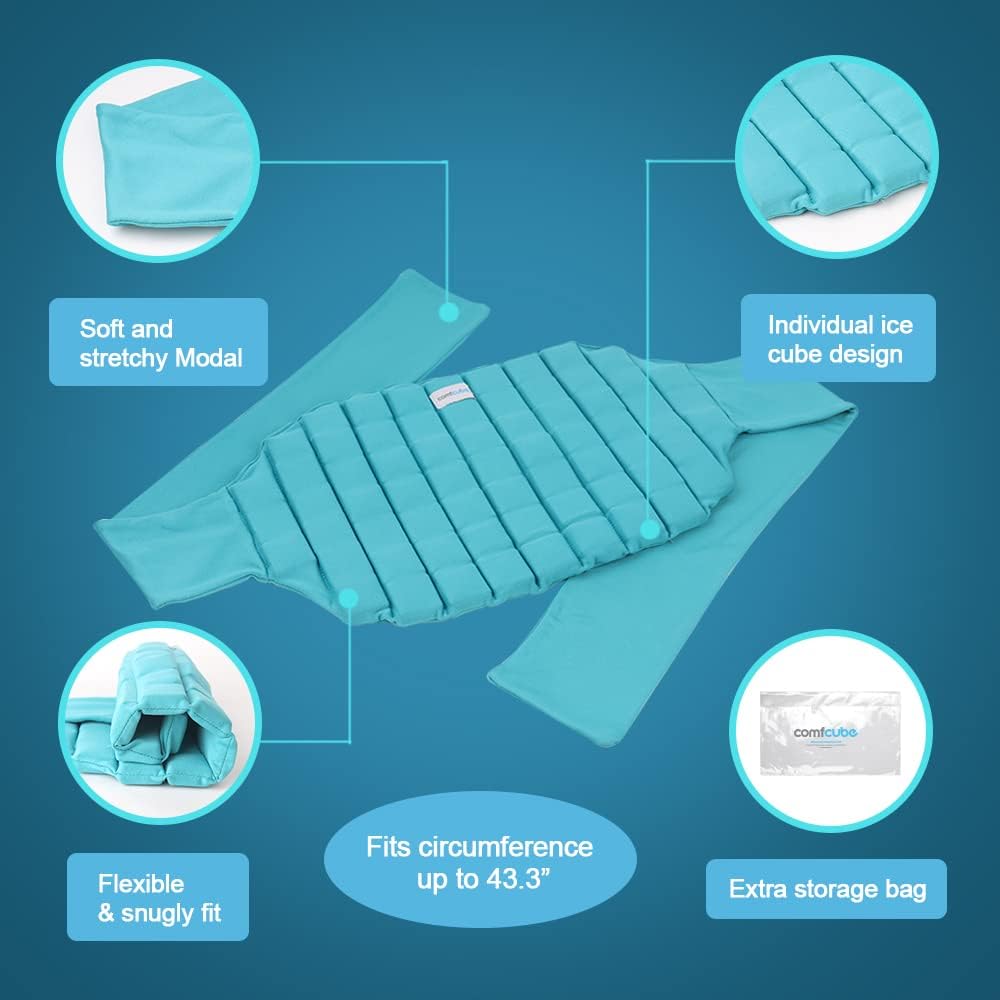 Ice Pack for Back Pain Relief, 2 Hours Long Lasting Cold Pack for Lower Back, Cold Therapy Flexible Ice Pack Wrap for Lumbar Pain, Sciatica, Coccyx, Swelling, Surgery