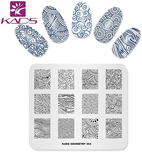 KADS 5Pcs/Set Nail Template Nail Art Template Decoration Tool Geometry Designer Style Image Plate