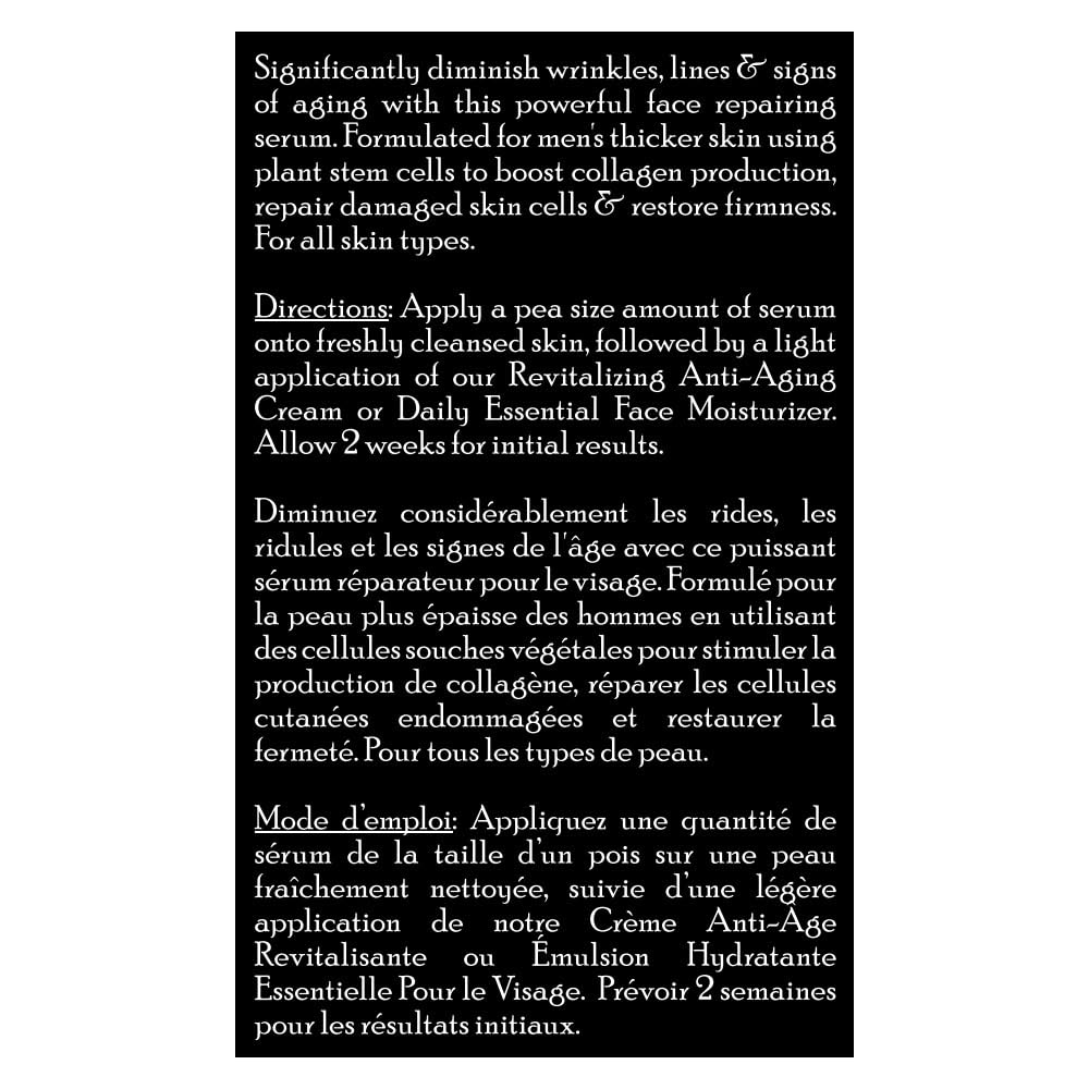 Brickell Men's Anti Aging Vitamin C Serum For Face, Repairing Night Facial Serum for Men, Natural and Organic Hyaluronic Acid Serum For Face to Diminish Wrinkles and Reduce Redness, 1 Ounce, Scented