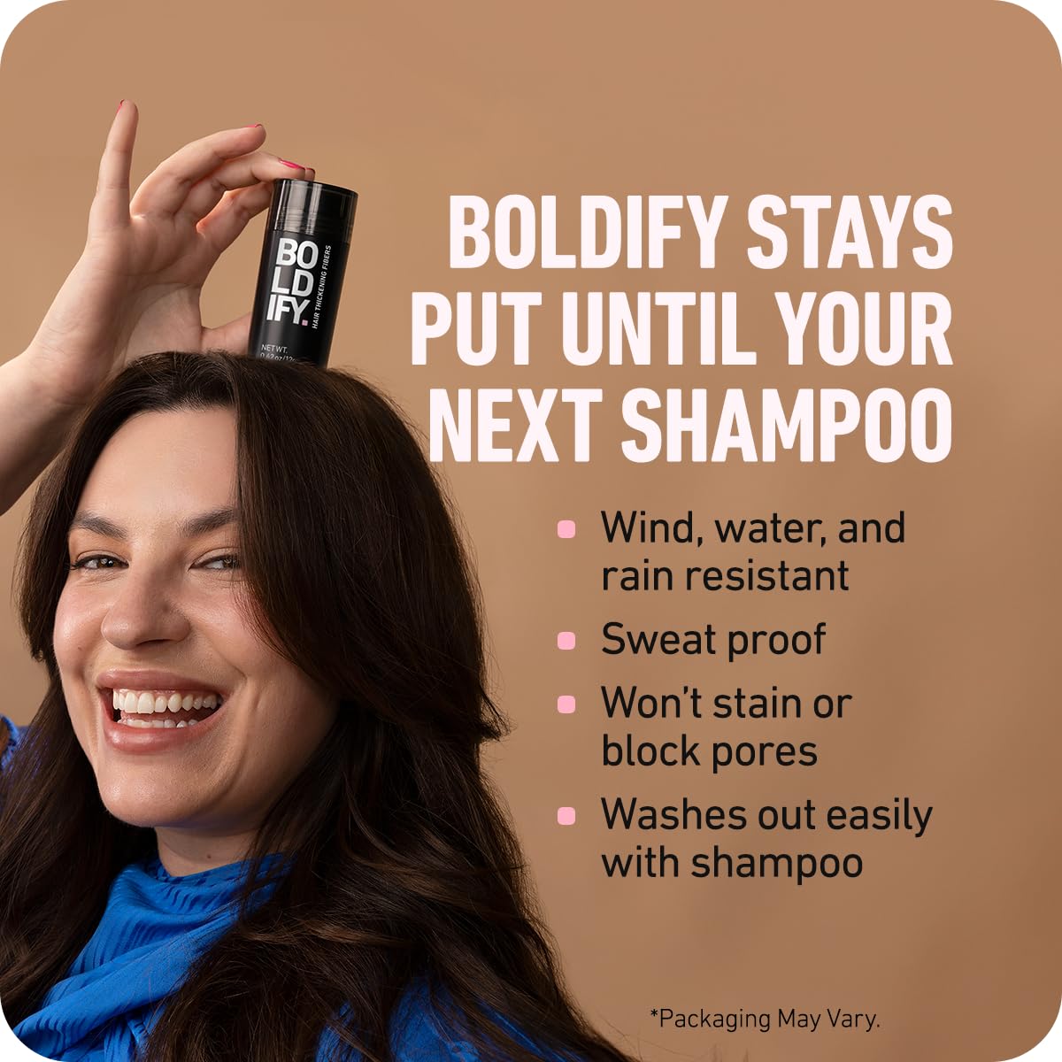 BOLDIFY Hair Fibers (12g) - Fill In Thinning and Fine Hair for an Instantly Fuller, Thicker Look - 14 Shades for Women & Men - Ash Brown