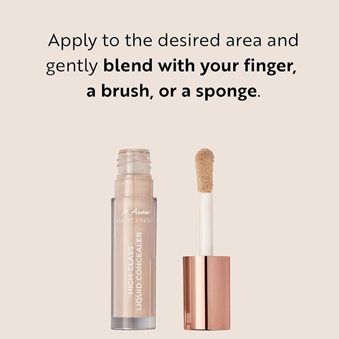 M. Asam MAGIC FINISH HIGHCLASS LIQUID CONCEALER Ivory (0.13 fl oz) - 4-in-1 Concealer With Mimic-Lift complex & High Coverage For Dark Circles & Blemishes, Vegan Make Up With Illuminating Pigments