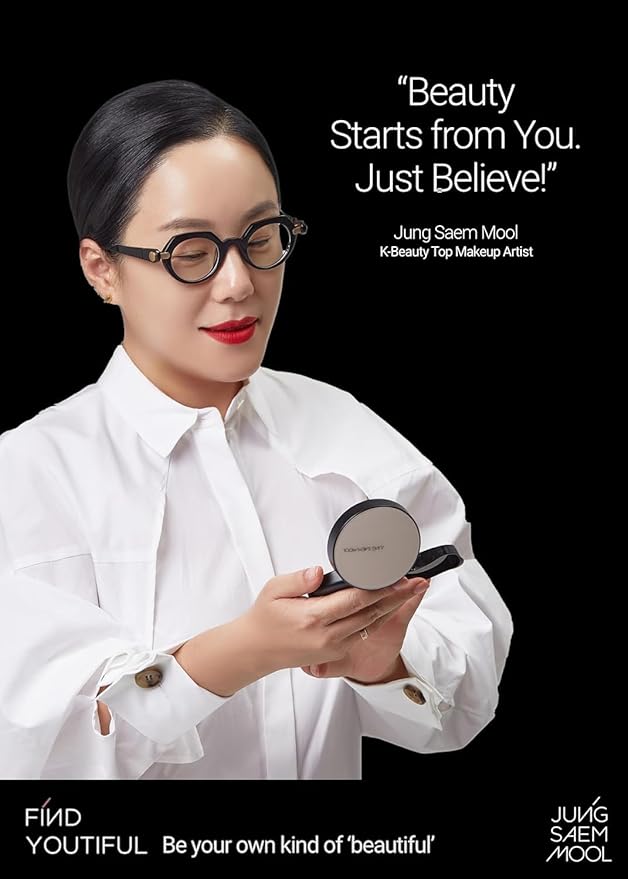 JUNG SAEM MOOL Essential Skin Nuder Cushion Refill | Natural Finish, Buildable Coverage Cushion Foundation by Korean Makeup Artist (Refill Only, 0.49 Fl Oz, SPF 50), 17 Fair Pink