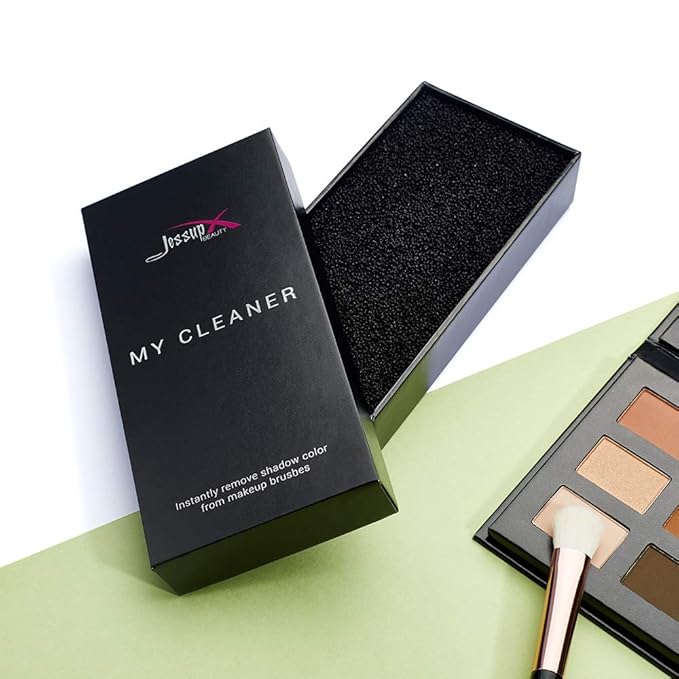 Jessup Makeup Brush Cleaner, Dry Makeup Brush Cleaner Sponge Quick Removal Color, A001