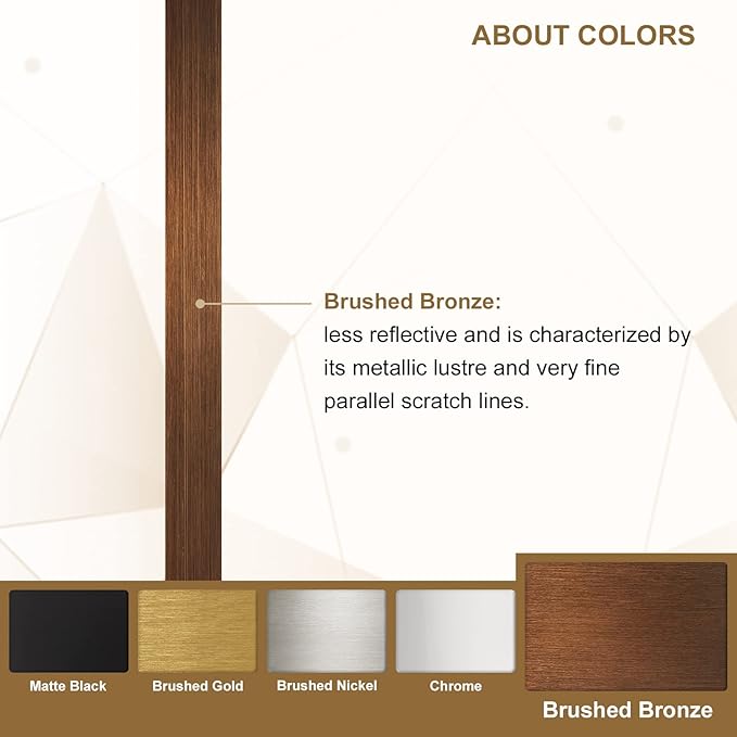 ANDY STAR Wall Mirror for Bathroom, 24"x36" Brushed Bronze Bathroom Mirror, Rounded Rectangle Mirror for Vanity, Stainless Steel Metal Frame