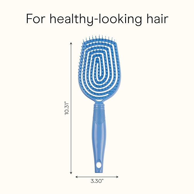 Conair Scalp Care Detangling hairbrush - Curly Hair Brush - Scalp Massager - hairbrushes for women & men - detangler for all lengths and types - can use wet or dry - Blue Aura