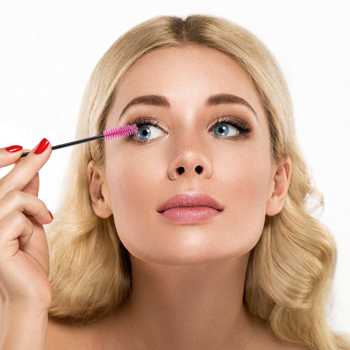 BTYMS 500 Pieces Disposable Mascara Wands Eyelash Brush Brow Brushes Applicators Lash Spoolies for Eye Lash Extension - Multi Color