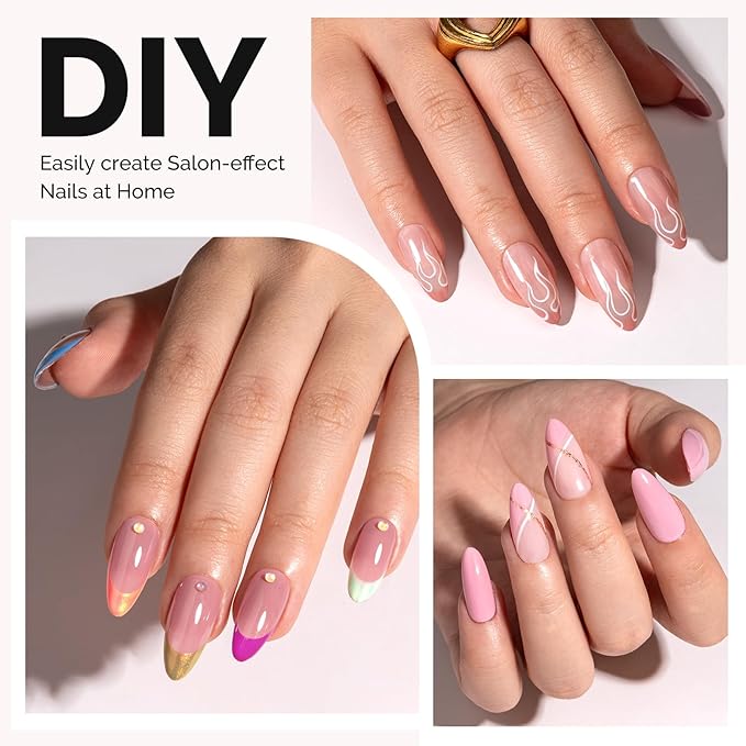 MelodySusie Medium Almond X Nail Tips - 600Pcs 15 Sizes Clear Acrylic, Half Matte Full Cover Press on Nails for DIY Extension & Salon Use, Pre-Shaped for Long-Lasting Manicure, Fall Winter Nails