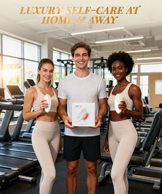 INTEO 3 in 1 Face & Body Sculpting Machine – Rechargeable Beauty Device for Body Contouring, Cellulite Massager Tool with Red Light Therapy for Home Spa or Travel Self-Care