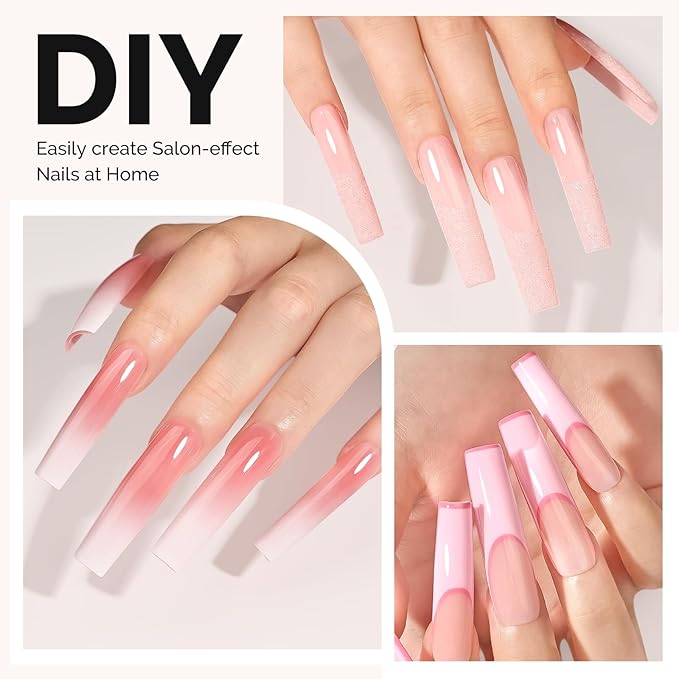 MelodySusie Extra Long Square X Nail Tips - 600Pcs 12 Sizes Clear Acrylic, Half Stick Press on Nails for DIY Extension & Salon Use, Pre-Shaped for Long-Lasting Manicure,Fall Winter Nails