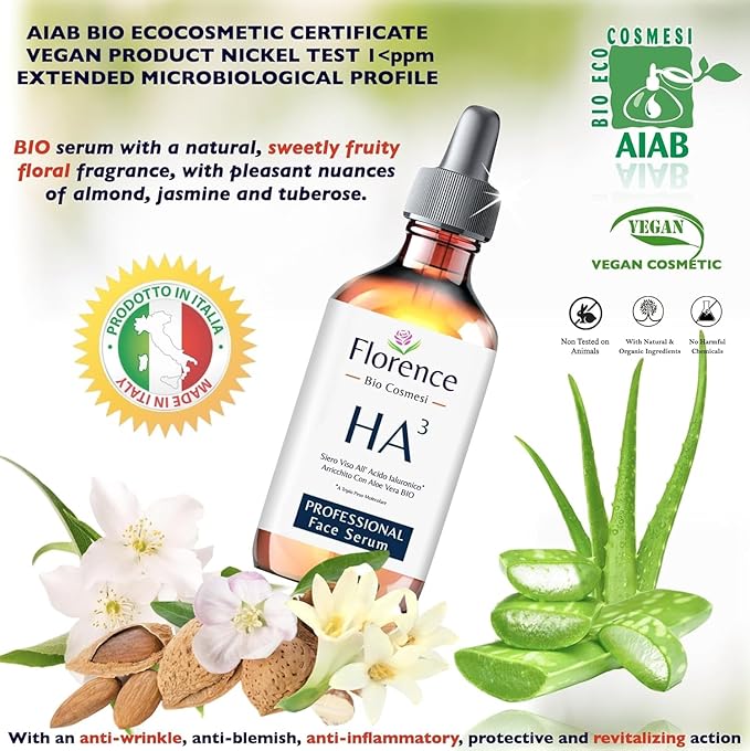 Hyaluronic Acid Serum for Skin – Anti-Aging Moisturizer Face Serum for Brightening, Plumper & Smoother Skin. Non-Greasy, Ultra-Hydrating Niacinamide, B5 & Vitamin C Skin Care Facial Serum, 2 oz