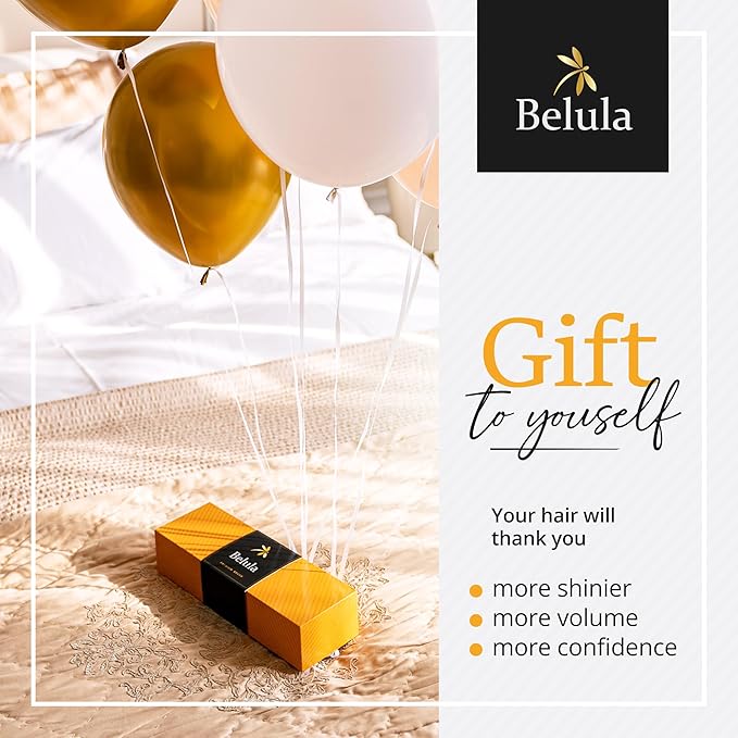Belula 100% Boar Bristle Hair Brush Set (Medium). Soft Natural Bristles for Thin and Fine Hair. Restore Shine And Texture. Wooden Comb, Travel Bag and Spa Headband Included!