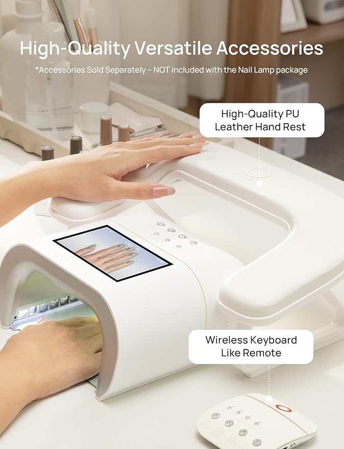 AI Health Nail Lamp-ONAIL AI Precision Scan,Reduce Excess UV Skin Damage-2in1 AI Computer&Nail Dryer with HD Visible Screen,109 LEDs 2X Faster Curing,Nail Curing Lamp for Salon and Home