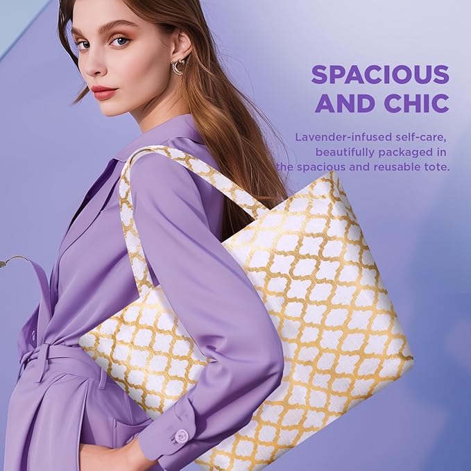 Spa Luxetique Gift Baskets for Women 15PCS Lavender Bath and Body Gifts Set Bath Sets for Her Skin Care Sets for Women Anniversary Valentine Gifts for Women Wife Girlfriend