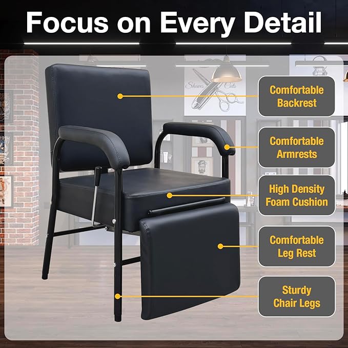 Reclining Shampoo Chairs Adjustable Height Shampoo Chairs for Salon Barber Chair Hair Stylist Chair Recline Salon Chair Spa Beauty Equipment for Hair Stylists, Tattoo Artists, Cosmetologists