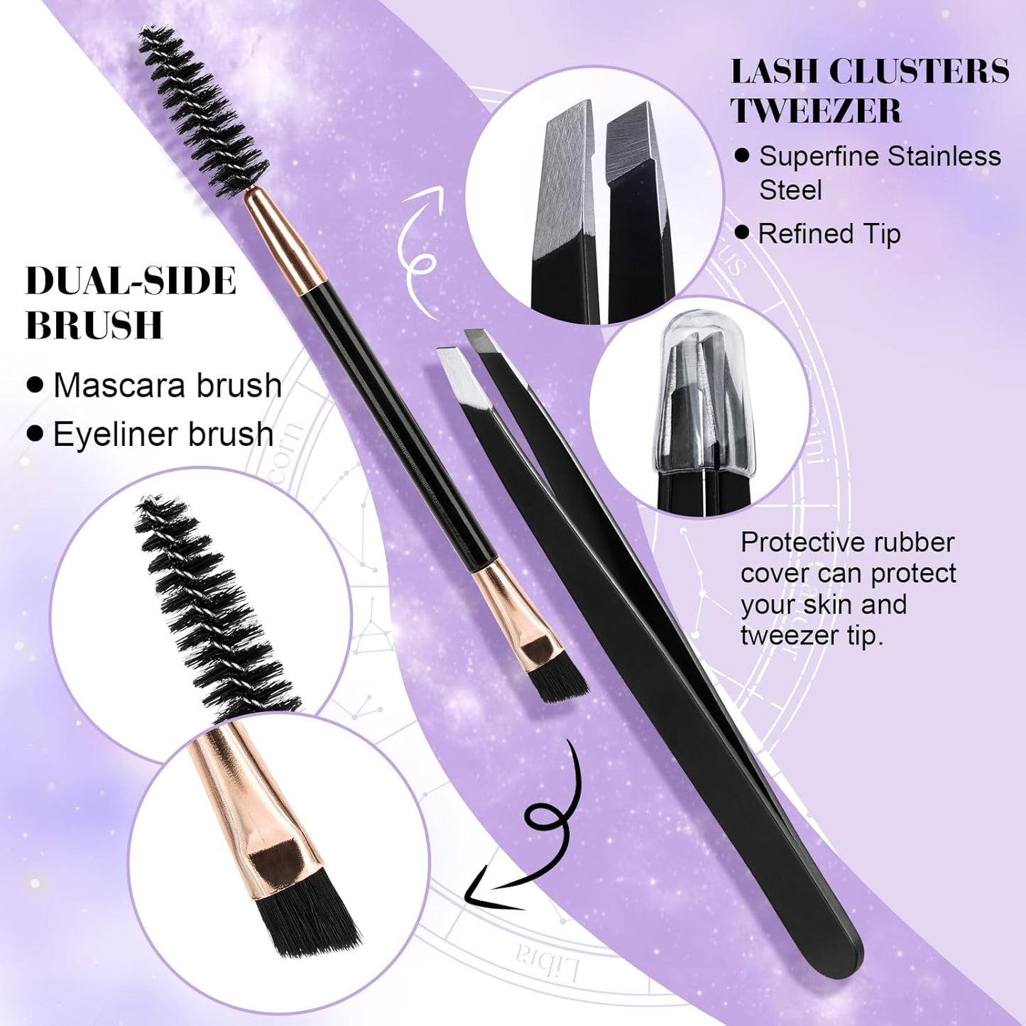 B&Qaugen Lash Clusters B42 DIY Eyelash Extensions(B42,8-18MIX)