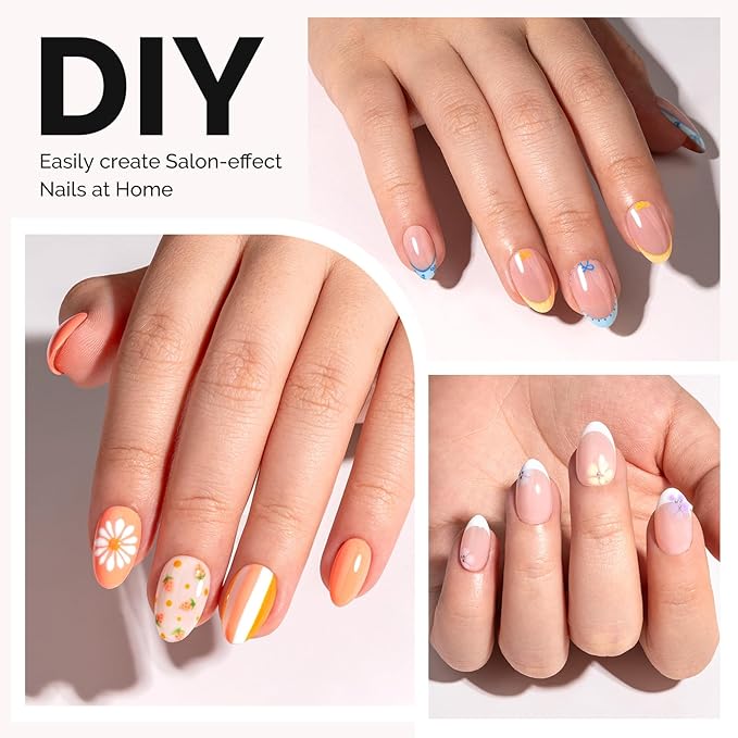 MelodySusie Short Almond X Nail Tips - 600Pcs 15 Sizes Clear Acrylic, Half Matte Full Cover Press on Nails for DIY Extension & Salon Use, Pre-Shaped for Long-Lasting Manicure, Fall Winter Nails