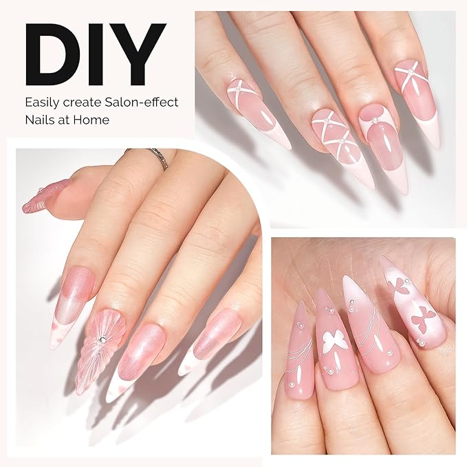 MelodySusie Long Almond Stiletto X Nail Tips - 600Pcs 15 Sizes Clear Acrylic, Half Matte Full Cover Press on Nails for DIY Extension & Salon Use, Pre-Shaped for Long-Lasting Manicure