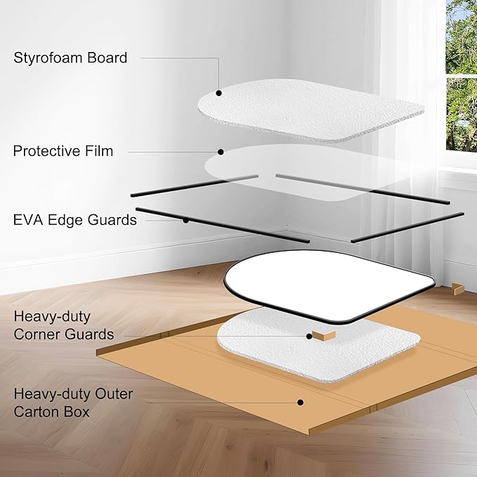 GLASHOM Arched Bathroom Mirror, 30"x50" Black Arched Mirror for Bathroom, Wall Mounted Mirror, Vanity Wall Mirror Metal Frame for Bedroom, Entryway, Living Room, Vertically Hanging