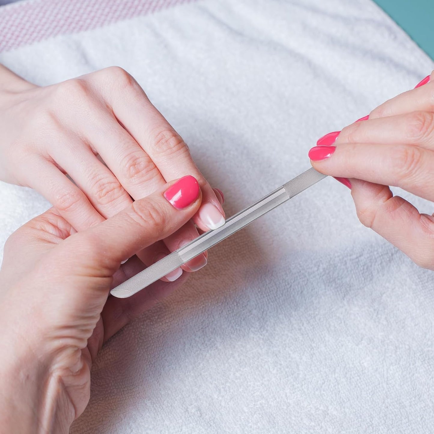 Maitys 6 Pieces Glass Cuticle Pusher Glass Cuticle Stick Set Double Sided Crystal Nail Files Precision Manicure Pedicure Pusher Tools(Dark Gray)