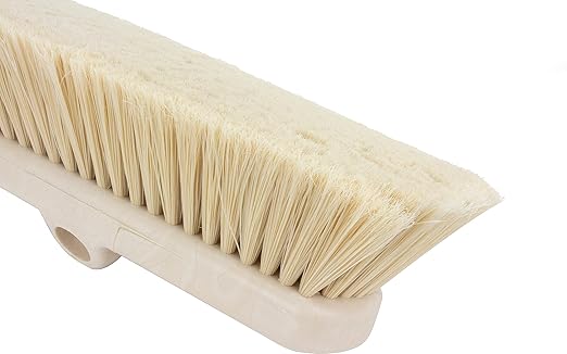 SPARTA 41278EC25 Flo-Thru Plastic Wall Scrub Brush, Equipment Brush With Soft Nylex Bristles For Industrial Kitchens, Hospitals, Commercial Cleaning, 4 Inches, Tan, (Pack of 12)