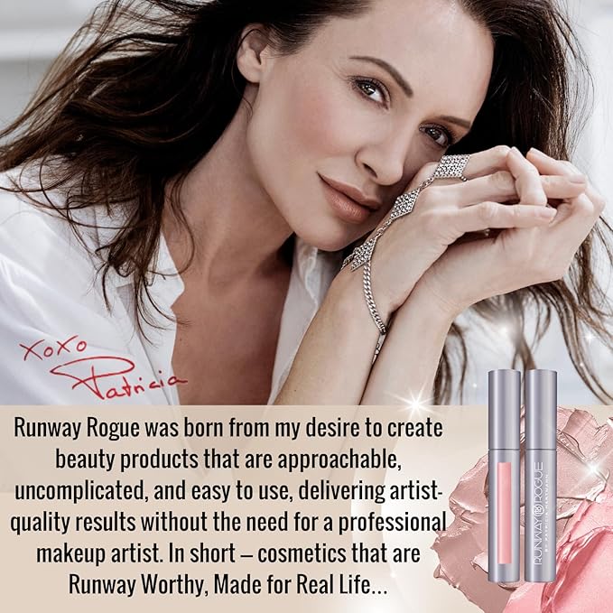 Runway Rogue Silk Glam Liquid Lipstick, Long Wear Frosted Classic Peachy-Nude Lipstick, ‘Paparazzi’