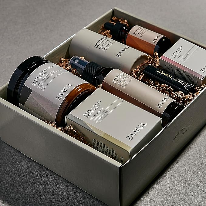 ZAAINA Spa Gift Set for Women - Valentines Day Gifts for Her, Luxury Self Care Package for Mom Wife Friend, Bath and Body Relaxation Spa Kit, Natural Pampering Care Package, Birthday Gifts for Women