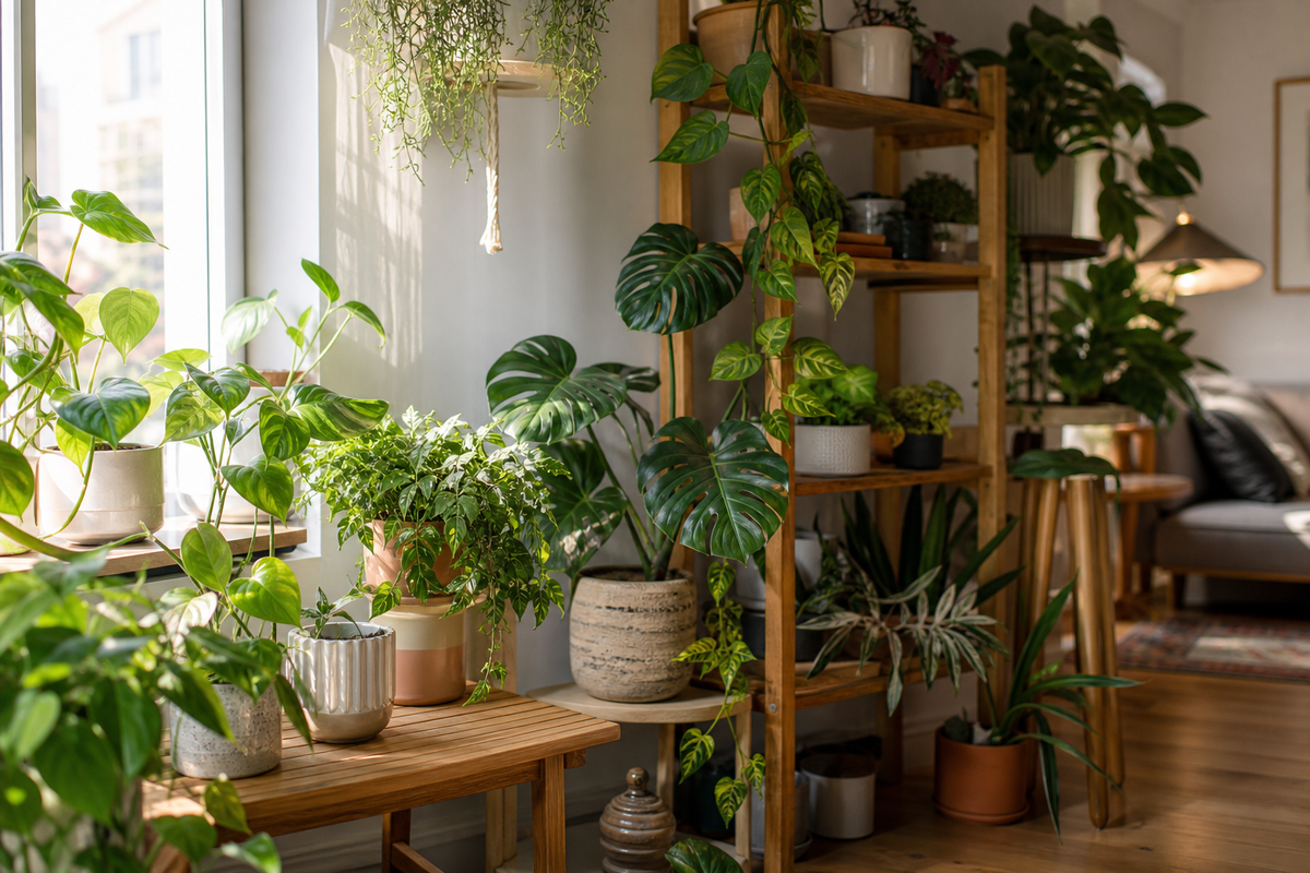 Unbranded close editorial detail featuring botanical home accents