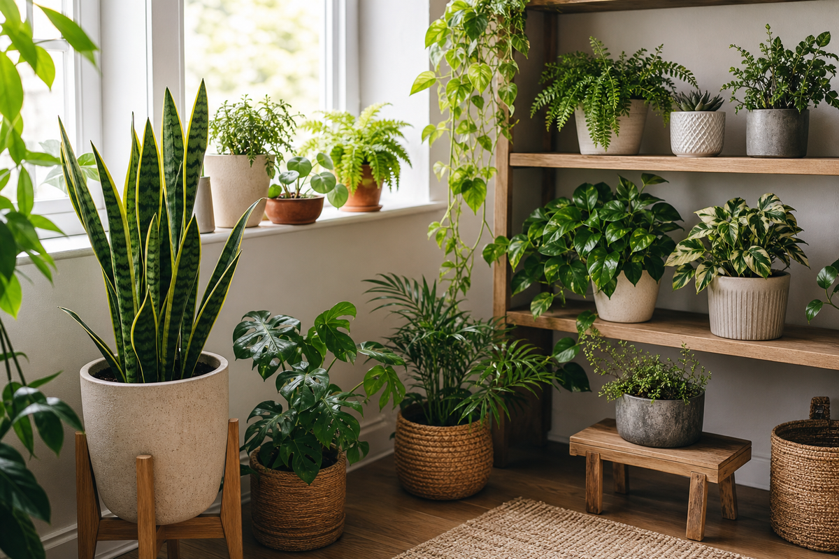 Unbranded close editorial detail featuring plant display ideas