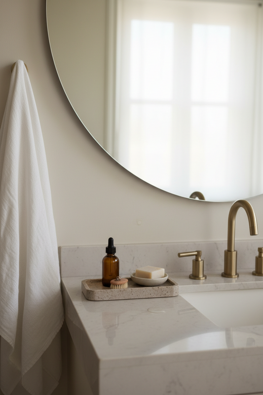 How a Daily Beauty Routine Settles Into the Bathroom