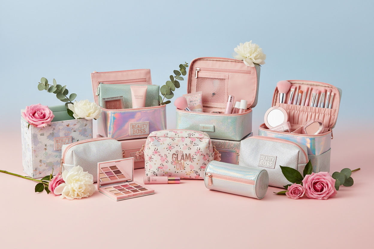 Stylish makeup bags, cosmetic cases, and beauty organizers for travel and storage