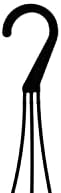 4.5 inch Mini Black Plastic Hanging Basket by Koba (25), White - Image 3