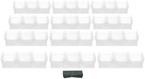 36-Pot Wall Mounted Planter – Vertical Wall Planter with Water Storage Layer, Stackable Flower Pot Holder for Indoor Outdoor Garden Balcony (12 * 3-Pot) (White) - Image 5