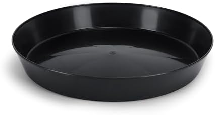 8 Inch (6.3 Inch Base) Plant Saucer, Black, Case of 5 - Image 2