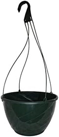 12" Diameter Dark Green Plastic Deco Swirl Hanging Basket (2) by Landmark+Plastics