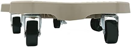 Bosmere 14" Plant Caddie - Heavy-Duty Rolling Plant Stand with Locking Wheels, 500 lb Capacity – Durable Plant Caddy for Indoor/Outdoor Use, Light Gray - Image 4