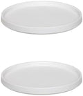 Ceramic Plant Saucer 5 Inch, 2 Pack Round Plant Saucers for Indoors/Outdoors, Flower Pot Saucers for Holding Water Drips and Soil, Ceramic Drainage Tray for Plant Pot(Frosted White) by Fzfeiyy