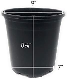 Wholesale Nursery Pot in Bulk 30-Pack 2 Gallon 9 Inch Plastic Planters for Outdoor Indoor Plants Gardening Flower Pots with Drainage Holes Color Black - Image 4