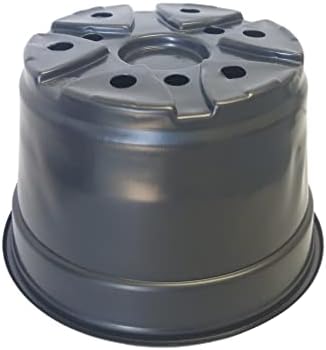 8" Mum Pot - Black Plastic Landmark Plastics - Nursery Pot (100) - Image 3