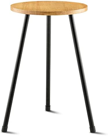 KINNARY Tall Plant Stand, Mid Century Wood Indoor Plant Stand Plant Table for Flower Pots, Metal Plant Holder, Modern Home Decor Small Round Side End Table (11.8"x20") by KINNARY