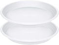 2 Pack of 10 inch Plant Saucer, Large Plant Tray, Heavy Sturdy Plant Drainage Tray for Indoors, Bird Bath Bowls, Sturdy Plastic Pot Tray for Planter (White) by Unknown