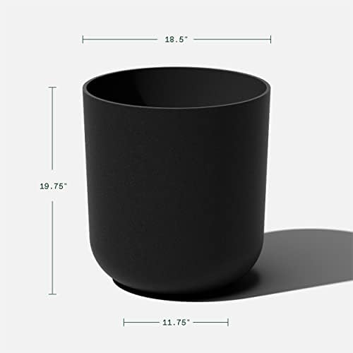 Veradek Round Black Plastic Planter Pots for Indoor/Outdoor Garden Use, with Drainage Holes, Suitable for Small to Large Succulent Plants, Flowers, Modern Interior Plants - Image 3