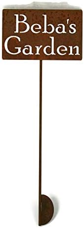 Family Name Gift Garden Stake 20 to 33 Inches Tall (Beba's Garden, Small 21.25" Tall) - Image 2