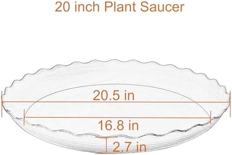 2 Pack of 20 inch Plant Saucer Plant Tray, Plastic Plant Saucer, Heavy Duty Plant Tray for Pots, Plant Saucers for Indoors Planter, Garden Water Plate Bowls (Terracotta) - Image 2