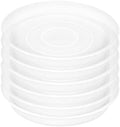 4 Pack of 14 inch Plant Saucers Bird Bath Bow Round, Plastic Plant Saucer Tray for Pots, White Planters for Indoor Plants, Plant Trays for Planter 12-15" (14", Clear) by Bleuhome