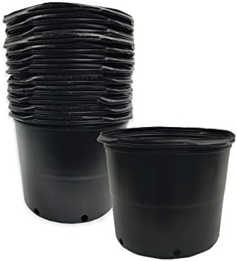 Viagrow 5 Gallon BPA Free Nursery Pots (12 Pack, 5 Gallon Plus) by Viagrow