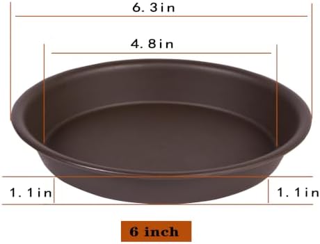 6 Pack Plant Saucer Drainage Tray, Plastic Plant Water Tray, 6 inch Flower Saucers for Indoors, Plant Dishes for Pots Base (6 inch, Dark Brown) - Image 2