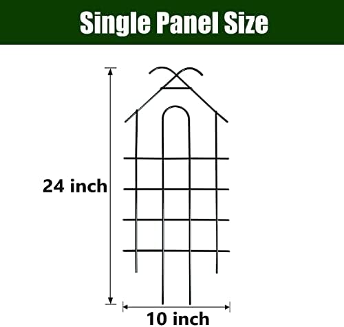 ARIFARO 4 Pack 24" Metal Garden Trellis for Climbing Plants Outdoor - Image 2
