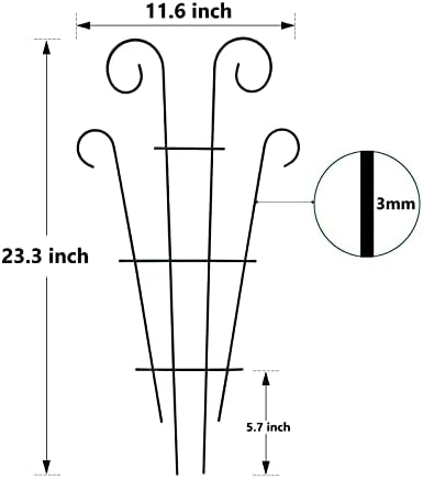 Thealyn 4 Pack 23 Inch Plant Trellis for Potted Plants - Image 6